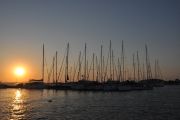 Sunset at Naxos marina